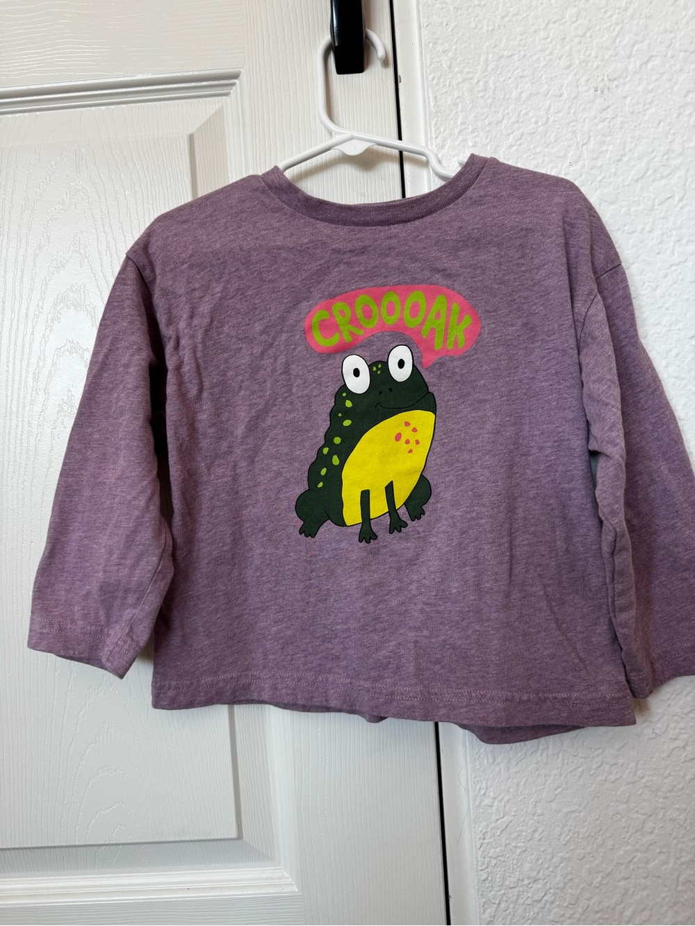 Boden Purple Long-Sleeve Tee with Frog Graphic